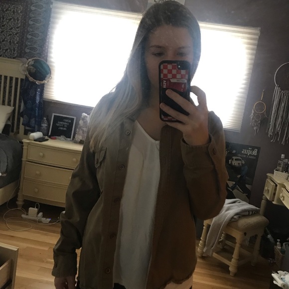 Olive colored jacket from forever 21 - Picture 2 of 4